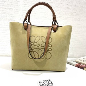 Loewe suede Anagram Tote handbag shopping bag