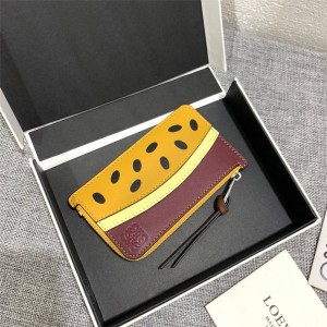 Loewe medium passion fruit zipper card holder card holder