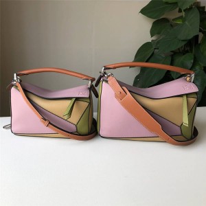 LOEWE female bag color matching Puzzle Small geometric bag shoulder bag