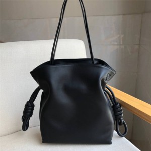LOEWE handbag leather Flamenco Knot Bag drawstring bucket bag