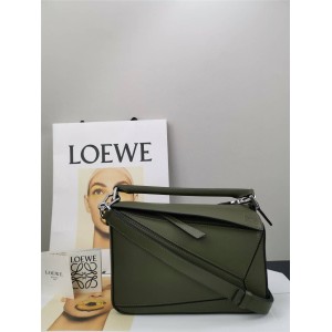 loewe small/medium Puzzle handbag khaki green geometric bag