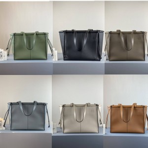 Loewe Soft Grained Calfskin Cushion Tote Shopping Bag