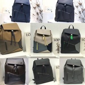 LOEWE Men's Geometric Stitching Puzzle Backpack