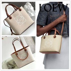 LOEWE A717S74X01/A717S72X06 Mini/Small Canvas Anagram Tote Handbag 062187/062186