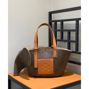 LOEWE A546T21X04 Felt Elephant Basket Bag 66057