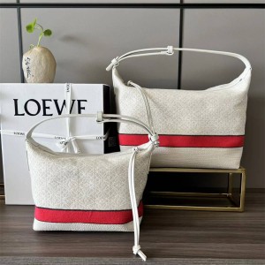 LOEWE Anagram jacquard cloth Cubi lunch box bag 652104/062102