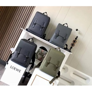 LOEWE B553J18X03 Men's Soft Grain Cow Leather Military Backpack
