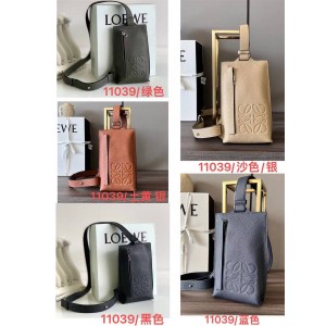 LOEWE C500P02X02 Grain Cow Leather Vertical T Pocket Chest Bag