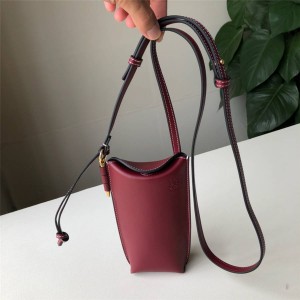 LOEWE handbags new plain grain leather Gate Pocket phone bag
