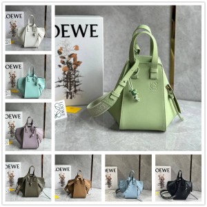 LOEWE A538H13X14 Satin Cow Leather Hammock Letter Shoulder Strap Handbag