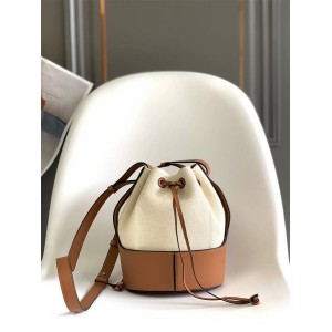 LOEWE A710C31X02 Small Canvas Balloon Bucket Bag 522003