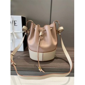 LOEWE A710C31 Small Napa Cow Leather Balloon Colored Bucket Bag