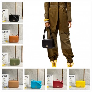 LOEWE A896N01X03 Medium Goya Silk Cow Leather Handbag 10339