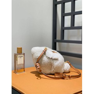 LOEWE Bunny Mini Rabbit Wool Straddle Bag 66016
