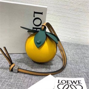 LOEWE C621232XDZ Passion Fruit Bag Decorative Pendant Zero Wallet Hanging Neck Earphone Bag
