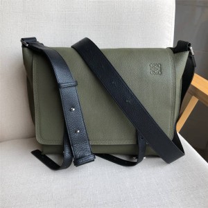 LOEWE Men's Bag New Leather Military Messenger Messenger Bag