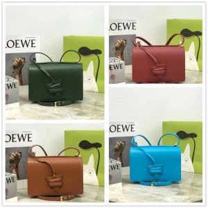 LOEWE A532M15X02 Silk Cowhide Barcelona Handbag 10153