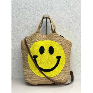 LOEWE Smiley Smiley Slit Woven One Shoulder Crossbody Bag Tote Bag 10126