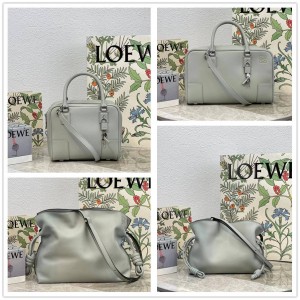 LOEWE Amazon Flamenco Grey Pillow Bag Lock Head Bag Blessing Bag Bag 10522/10521/10855/10856