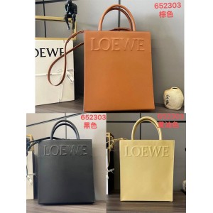 LOEWE A933R18X14 Oil Shiny Cow Leather LOEWE Standard A4 Tote Handbag 652303
