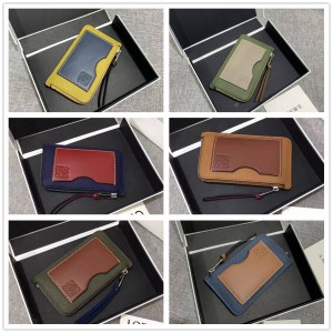 LOEWE C660Z40X04 Colored Zipper Card Bag Zero Wallet 3611