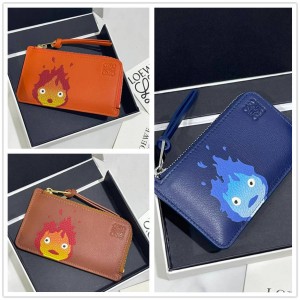 LOEWE Hal's Mobile Castle Calcifer Flame Zipper Card Bag 3789/3790