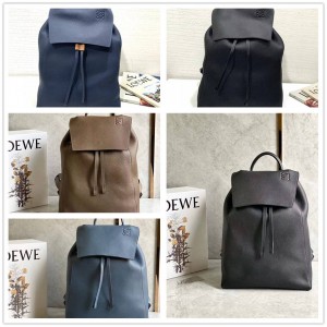 LOEWE B871J17X01/B871J17X02 Grain Cow Leather Drawstring Backpack 10263/8961