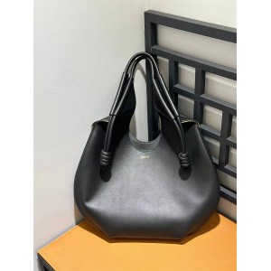LOEWE AG06S85X01 Shiny Napa Cow Leather Paseo Tote Handbag 66069