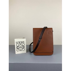loewe official website leather mini flat diagonal cross cell phone bag