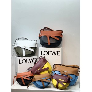 LOEWE Women's Bag New Colorblock Stitched Leather Gate Saddle Bag
