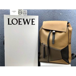 LOEWE Men's Geometric Patchwork Colorblock Puzzle Backpack