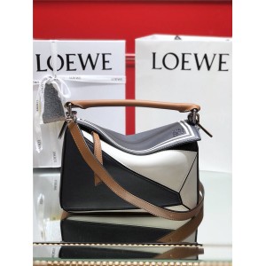 loewe new small classic calf leather mesh Puzzle handbag