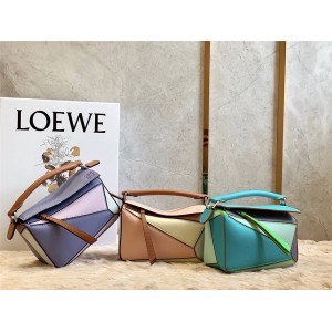 loewe mini geometric colorblock MINI Puzzle diagonal shoulder bag