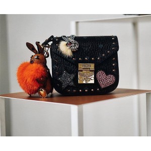MCM official website handbag Patricia Visetos bunny decorative shoulder bag