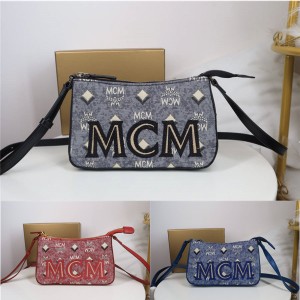 MCM Vintage Jacquard Monogram Shoulder Bag MWSBATQ01