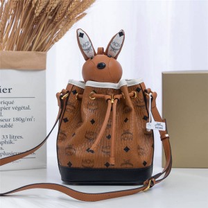 MCM Zoo Series Visetos Stitching Mini Bunny Drawstring Bag MWDBSXL01