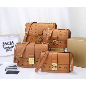 MCM small Tracy Visetos and leather shoulder bag