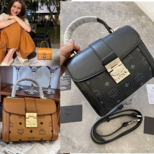 MCM Tracy Visetos Satchel Bag MWEBSXT02