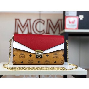 MCM female bag new MILLIE Visetos leather clamshell Messenger bag