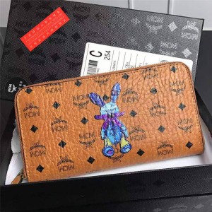 mcm official website rabbit print Visetos Original zip wallet