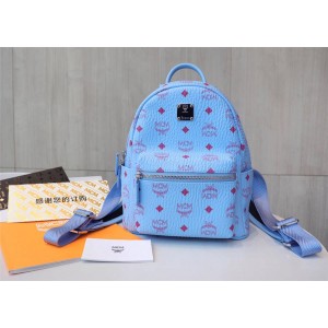 mcm official website ladies Stark Visetos backpack blue