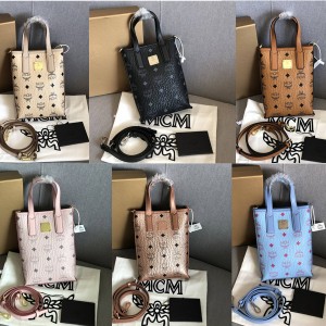 mcm Mini Essential Visetos Crossbody Tote Bag