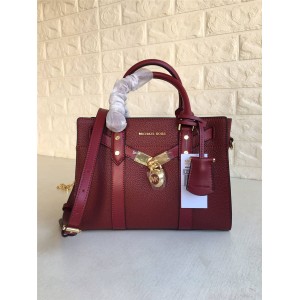 Michael Kors MK handbag full leather Nouveau Hamilton small lock bag