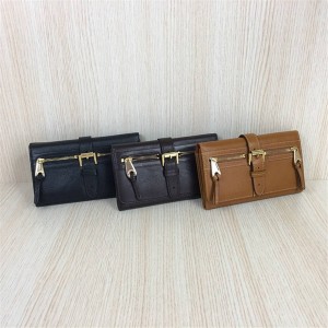mulberry women's long leather flap tri-fold wallet 8351