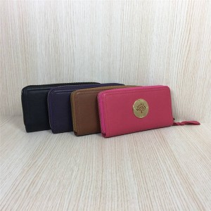 mulberry long leather women zipper wallet 8461