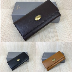 mulberry genuine leather women's flip wallet 8341