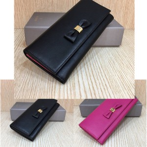 mulberry bow ladies long flap wallet 3927