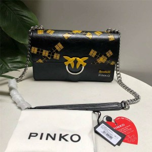 PINKO retro style leather SCOTCHTM LOVE handbags flying bird bag