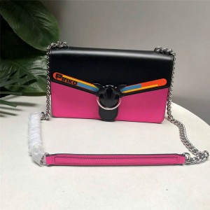 PINKO female bag new color matching SPORT Love chain bag flying birds