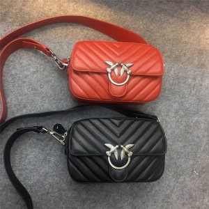 PINKO handbags new V leather QUILTING camera bag